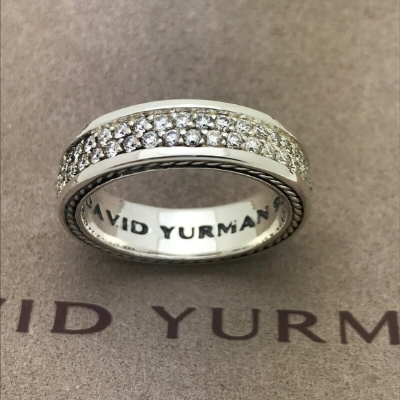 David Yurman Accessories Mens 3 Row Streamline Diamond Band Ring